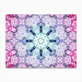Abstraction Purple Mandala Flower 2 Canvas Print