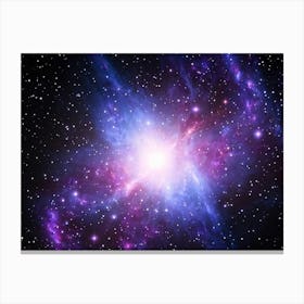 Celestial Nebula Enveloping A Starry Galaxy Backdrop Strands Of Interstellar Dust Painted In Hues O 2 Canvas Print