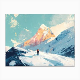 Man On A Mountain 1 Canvas Print