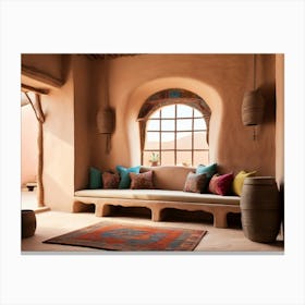 Adobe House In Morocco Canvas Print