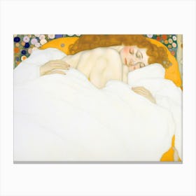 Sleeping Woman Canvas Print