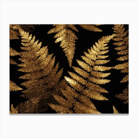 Gold Fern Leaves Lienzos