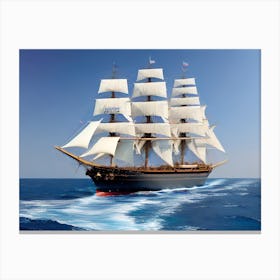 Tall Ship Sailing Canvas Print