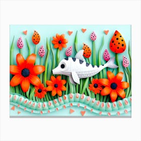 Fish In The Grass Canvas Print