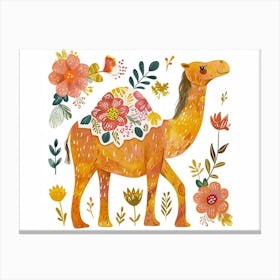 Little Floral Camel 3 Canvas Print