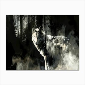 Wolf Spirit Animal - White Wolf Canvas Print