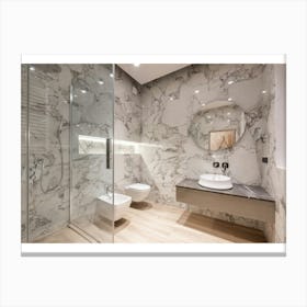 Marble Bathroom Canvas Print