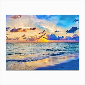 Azure Sunset Canvas Print