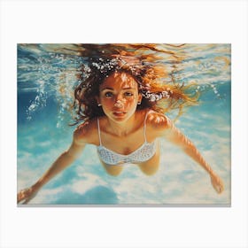 Woman Swimming 4 Canvas Print