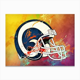 Los Angeles Rams Helmet Abstract Canvas Print