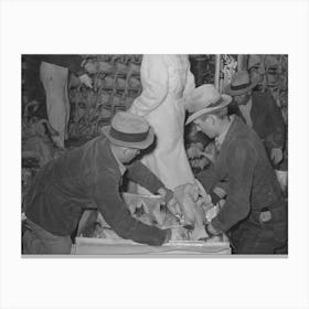 Packing Picked Turkeys In Boxes At Cold Storage Plant, Brownwood, Texas By Russell Lee Canvas Print