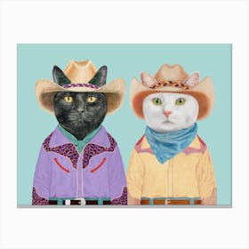 Cowboy Cats 10 Canvas Print