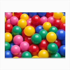 Colorful Plastic Balls In A Ball Pit 2 Canvas Print