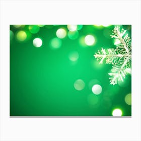 Decorative Spot Green Illumination Holiday Bright Snowflake Highlight Festive High Coloured (32) Canvas Print