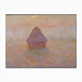 Grainstack, Sun In The Mist (1891), Claude Monet Canvas Print