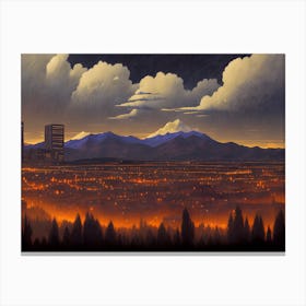 Cityscape At Night Canvas Print