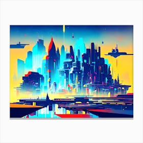 Futuristic City 71 Canvas Print