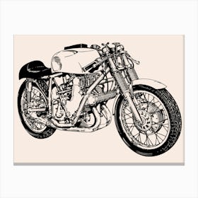 Drawing Of A Motorcycle Canvas Print