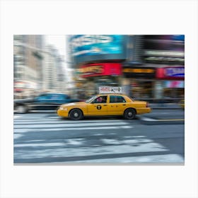 Taxi Cab In New York City Canvas Print