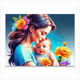 Mother And Baby Canvas Print