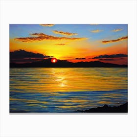 Sunset Over The Ocean 5 Canvas Print