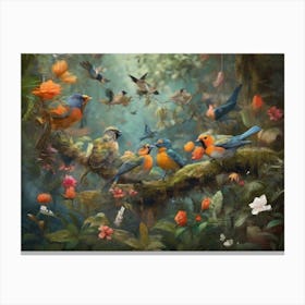 Birds In The Forest 2 Canvas Print