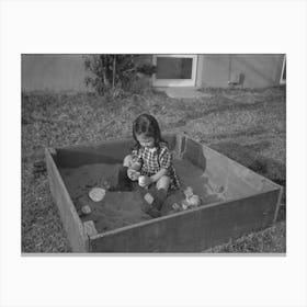 Child At The Fsa (Farm Security Administration) Camelback Farms, Phoenix, Arizona By Russell Lee Canvas Print