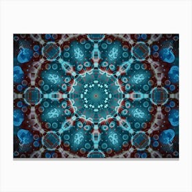 Blue Mandala Blue Abstraction Canvas Print