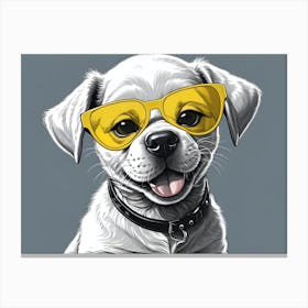 Dog In Sunglasses Canvas Print