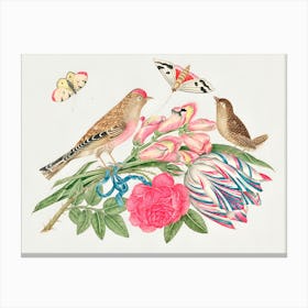 Birds And Flowers 2 Canvas Print