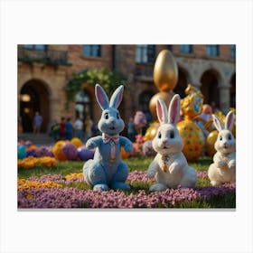 Easter Bunnies Canvas Print