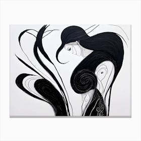 Black And White Painting 2 Canvas Print