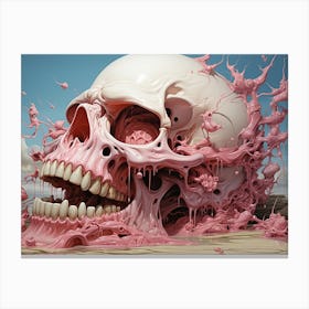 Big Skull and Gum Canvas Print