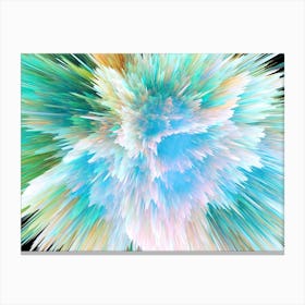 Abstract Explosion - space neon poster, synthwave poster Canvas Print