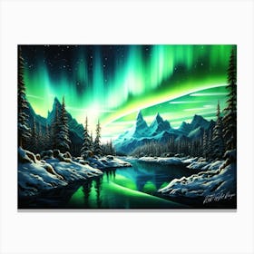 Winter Northern Lights - Borealis Aesthetics Canvas Print