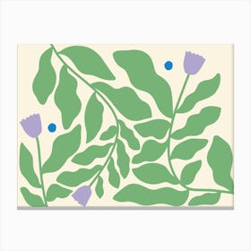 Flowering Vines_Green Canvas Print