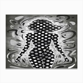 Abstract Polka Dot Woman Canvas Print