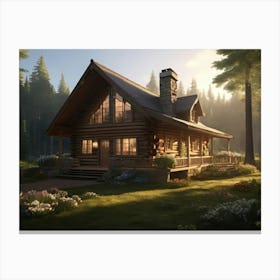 Cabin In The Woods Canvas Print