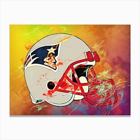 New England Patriots Helmet Abstract Canvas Print