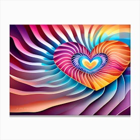 Abstract Heart Canvas Print