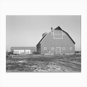 Barn And Machine Shed Of G, H, West, Owner Operator Of Three Hundred Twenty Acres Near Estherville, Iowa Canvas Print