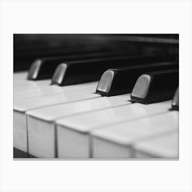 Black And White Piano Keys Canvas Print