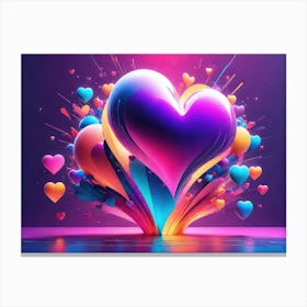 Colorful Heart Creative 50 Canvas Print