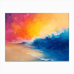 Colorful Seascape In Acrylic Canvas Print