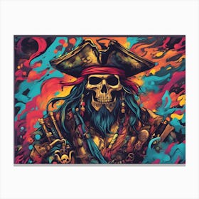 Pirates of Caribbean illustration Canvas Print
