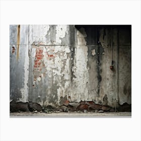 An Intricate Pattern Distressed And Splattered Across A Retro Template Urban Wall Of Weathered Con (5) Canvas Print