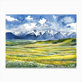 Wildflowers In The Mountains Canvas Print