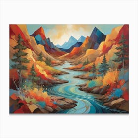 River In The Mountains 6 Canvas Print