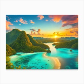 Sunrise at Raja Ampat Canvas Print