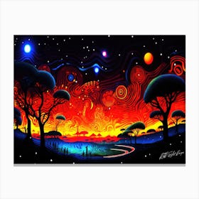 Bright At Night - Sunset Canvas Print